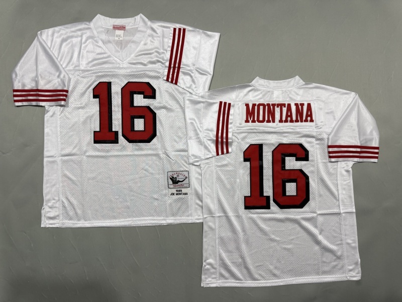 Men 2025 San Francisco 49ers #16 Montana white Throwback Limited NFL Jersey style 002->san francisco 49ers->NFL Jersey